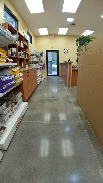 South Ocala Animal Clinic After Concrete Polishing