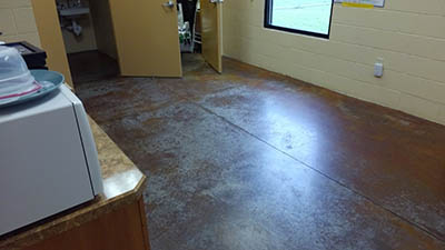 Before Concrete Cleaning and Concrete Polishing job for South Ocala Animal Clinic