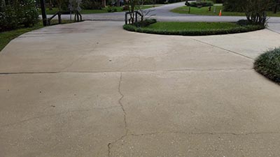 After Driveway Pressure Cleaning and chemical treatment for mold and concrete brightener: