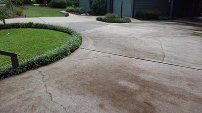 Before Driveway Pressure Cleaning 
