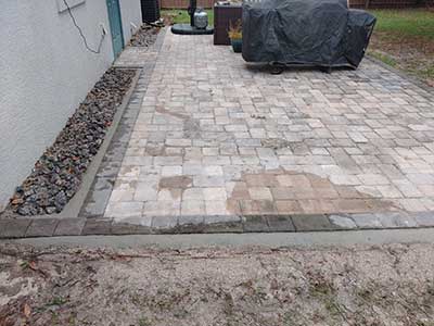 New Concrete Paver Curb