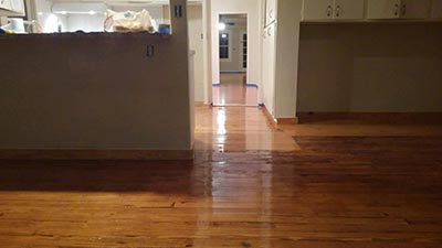 Wood Floor Refinishing Like New With Glossy Finish